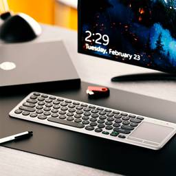 Teclado Inalámbrico con Panel Táctil, Klip Xtreme KeyGlider KCK-550S, Diseño ultradelgado