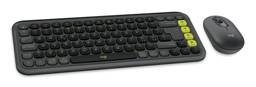 Kit Teclado y Mouse Inalámbricos Logitech POP Icon Combo - Grafito y Verde Español (QWERTY)