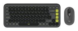 Kit Teclado y Mouse Inalámbricos Logitech POP Icon Combo - Grafito y Verde Español (QWERTY)