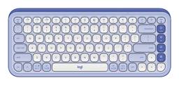 Kit Teclado y Mouse Inalámbricos Logitech POP Icon Combo - Lila y Blanco Crudo Español (QWERTY)