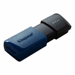 Memoria USB Kingston DataTraveler Exodia M 64GB USB 3.2 - Pendrive Negro/Azul Alta Velocidad