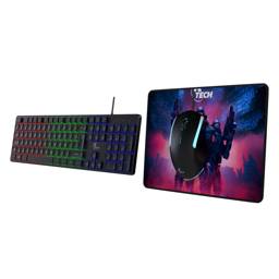 Kit Mouse + Teclado + MousePad XTech Hasha, Wired, LED Multicolor, Teclado Full Size Español
