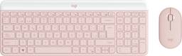 Kit de Teclado y Mouse Wireless Slim Combo MK470, 2.4GHz, USB, Rosado