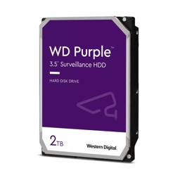 Disco Duro Interno WD Purple 2TB SATA 5400 RPM 64MB - Videovigilancia NVR/DVR 24/7