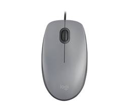Logitech M110 Mouse USB Plateado - Básico Con Cable Silencioso