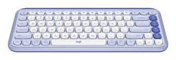 Kit Teclado y Mouse Inalámbricos Logitech POP Icon Combo - Lila y Blanco Crudo Español (QWERTY)