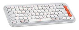 Kit Teclado y Mouse Inalámbricos Logitech POP Icon Combo - Blanco Crudo y Naranja Español (QWERTY)