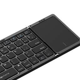 Teclado Inalámbrico Plegable con Panel Táctil, Bluetooth 5.0, Klip Xtreme KCK-650S-BK - Español