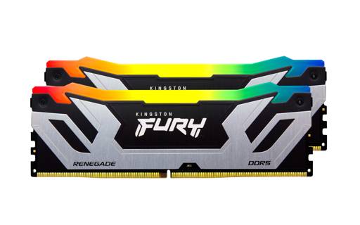 Memoria RAM DDR5 48GB (2x24GB) 8400MT/s CL40 DIMM Kingston Renegade Silver/Black RGB CUDIMM XMP