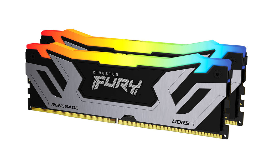 Memoria RAM DDR5 48GB (2x24GB) 8400MT/s CL40 DIMM Kingston Renegade Silver/Black RGB CUDIMM XMP