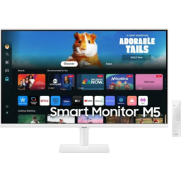 Monitor Samsung M5 27" Smart FHD WiFi Bluetooth Parlantes Blanco