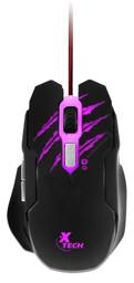 Xtech mouse gaming 6 botones hasta 3200DPI USB