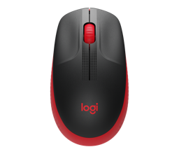 Logitech M190 Mouse Inalámbrico Rojo - Tamaño Completo USB