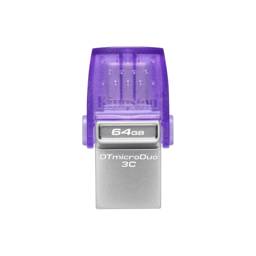 Memoria USB Kingston MicroDuo 3C 64GB USB-C + USB-A - Pendrive Dual 200MB/s