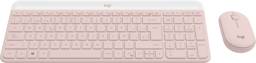 Kit de Teclado y Mouse Wireless Slim Combo MK470, 2.4GHz, USB, Rosado