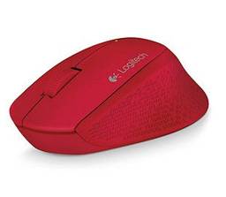 Logitech M280 Mouse Inalámbrico Rojo - Ergonómico Confiable