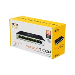 Switch Nexxt Vertex V900P 9 Puertos PoE+ Gigabit 60W NSW-V900P