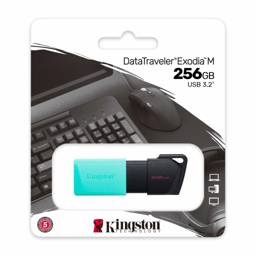 Memoria USB Kingston DataTraveler Exodia M 256GB USB 3.2 - Pendrive Negro/Verde Alta Capacidad