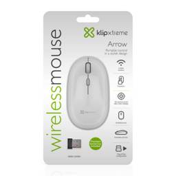 Klip Xtreme Mouse Inalámbrico 4 Botones 1000/1600 DPI Blanco - Compacto