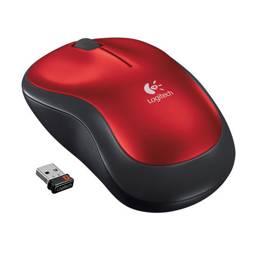 Logitech M185 Mouse Inalámbrico Rojo - Compacto Confiable