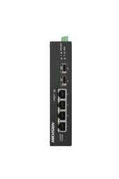 Switch Hikvision DS-3T0506HP-E/HS Industrial 3 PoE+ 1 PoE++ 2 SFP 65W