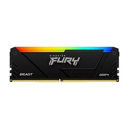 Memoria ram ddr4 8gb 3200mhz kingston fury con disipador negro y luz RGB para PC gaming