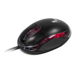 Xtech Mouse Óptico USB 3 Botones Negro-Rojo - Básico Con Cable