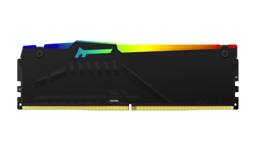 Memoria RAM DDR5 16GB Kingston FURY Beast con diseño negro y luces RGB para alto rendimiento