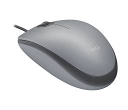 Logitech M110 Mouse USB Plateado - Básico Con Cable Silencioso