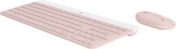 Kit de Teclado y Mouse Wireless Slim Combo MK470, 2.4GHz, USB, Rosado